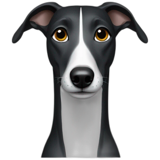 black-greyhound-face emoji
