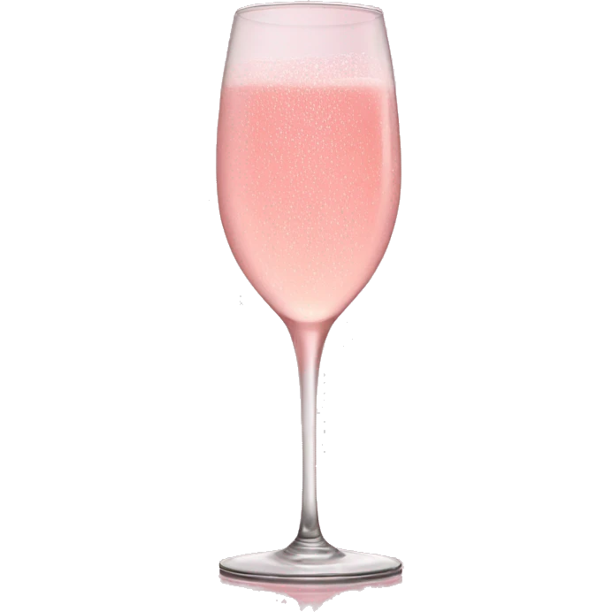glass of pink champagne on a rose glass emoji