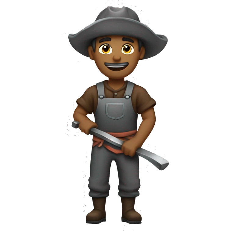 A Blacksmith forging emoji
