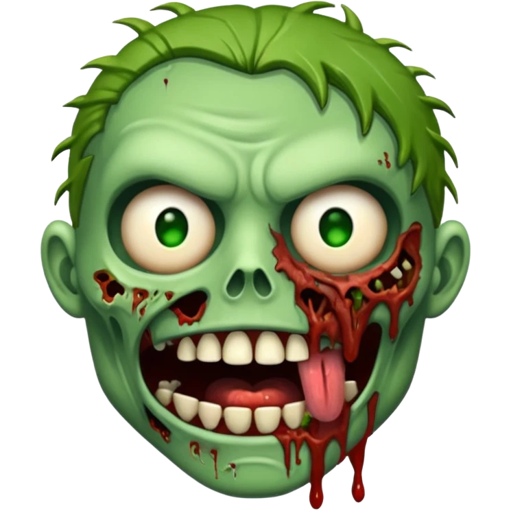 Me faça um emoji de zumbi com a boca rasgada emoji