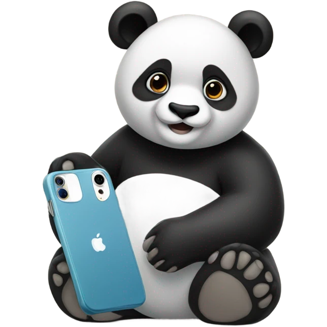 Panda with iPhone  emoji