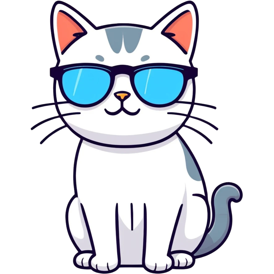 Cat with sunglasses emoji