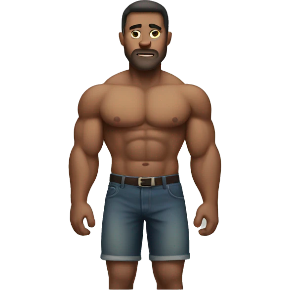 large muscular man emoji