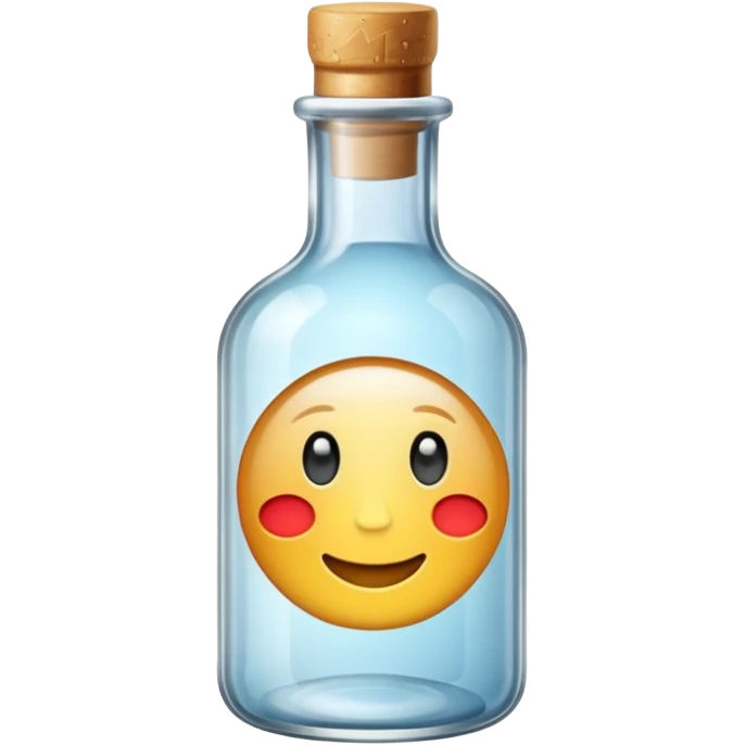 An empty bottle labeled 0 ml. emoji