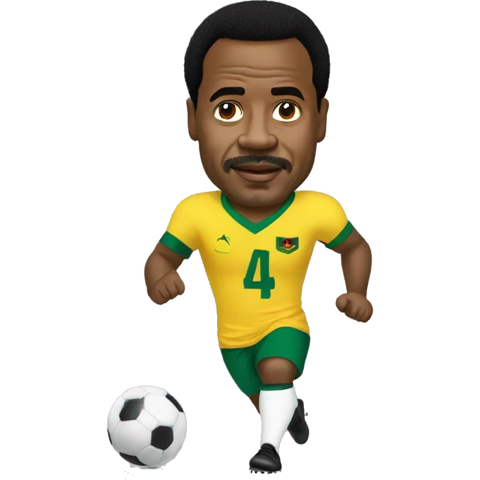 Paul Biya playing football emoji