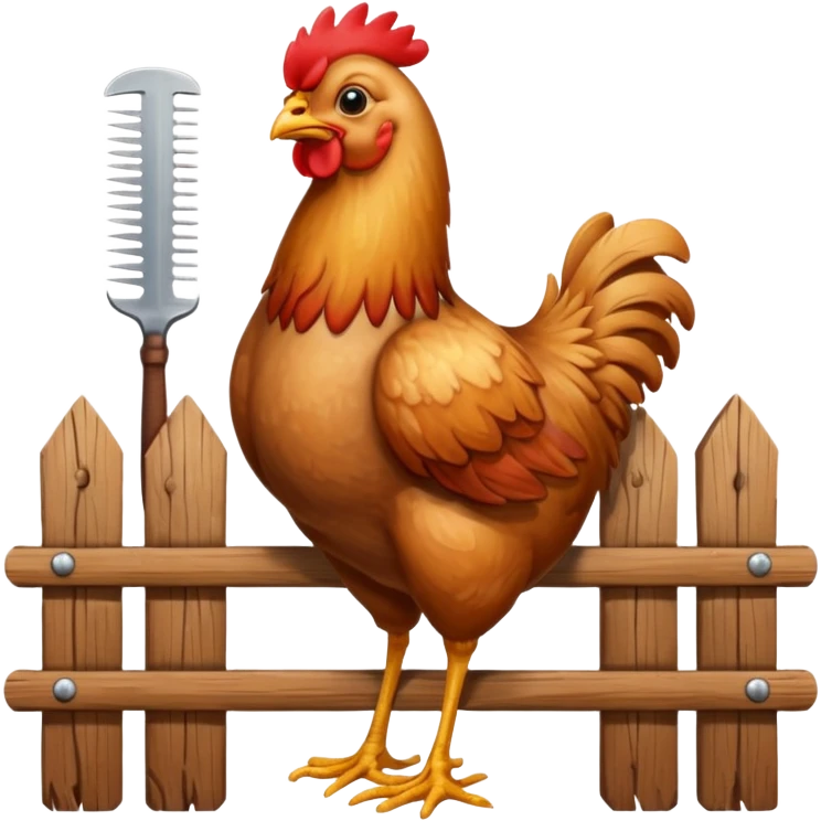 tavuk agicin üstünde otruyor emoji