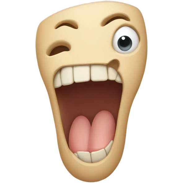 Knee with face on it  emoji