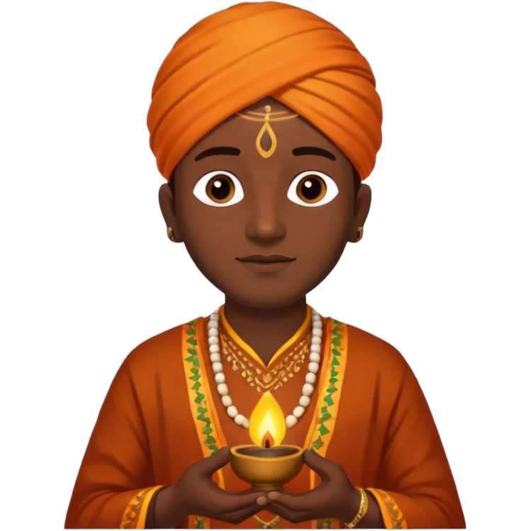 diwali man with diwali emoji