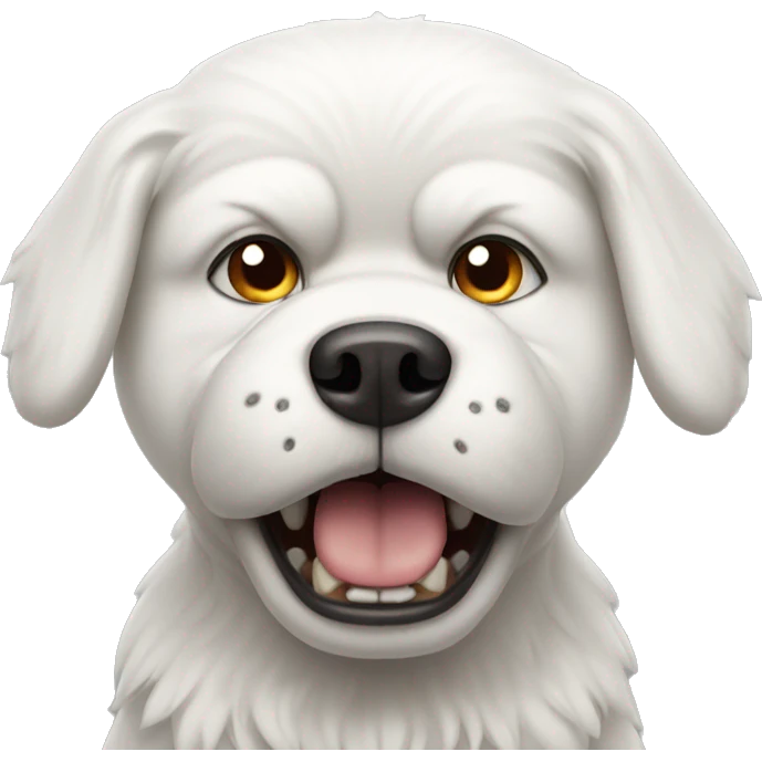 Angry white dog emoji