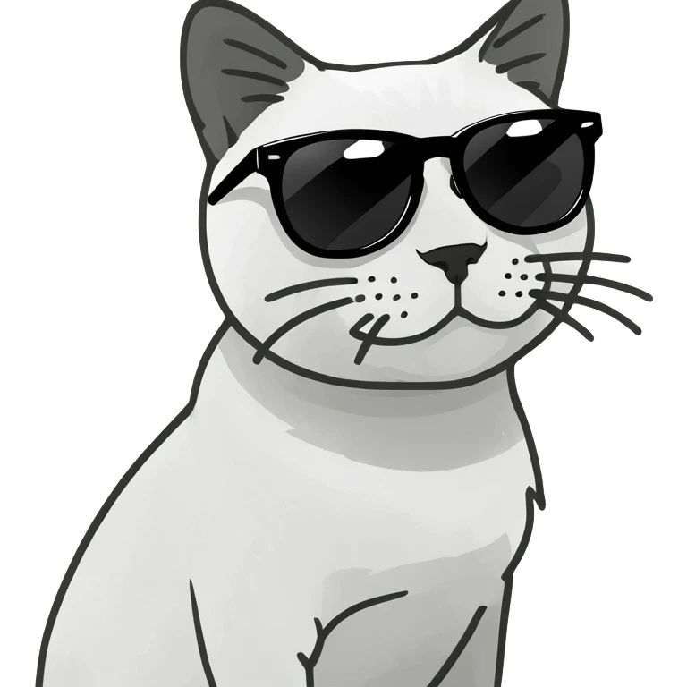 Cat with sunglasses emoji