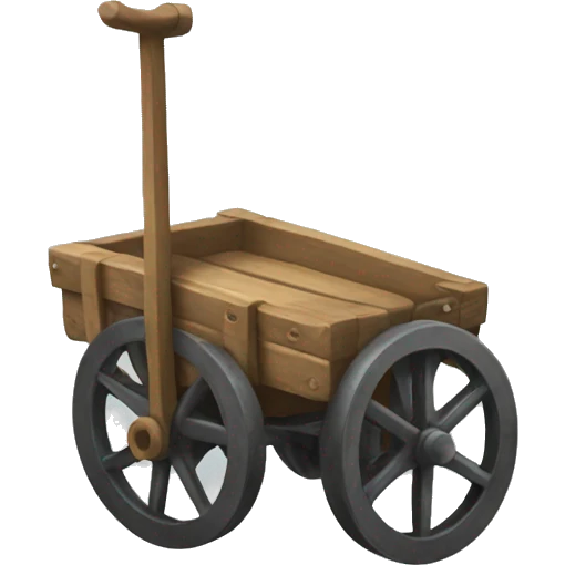 a cart without wheels emoji