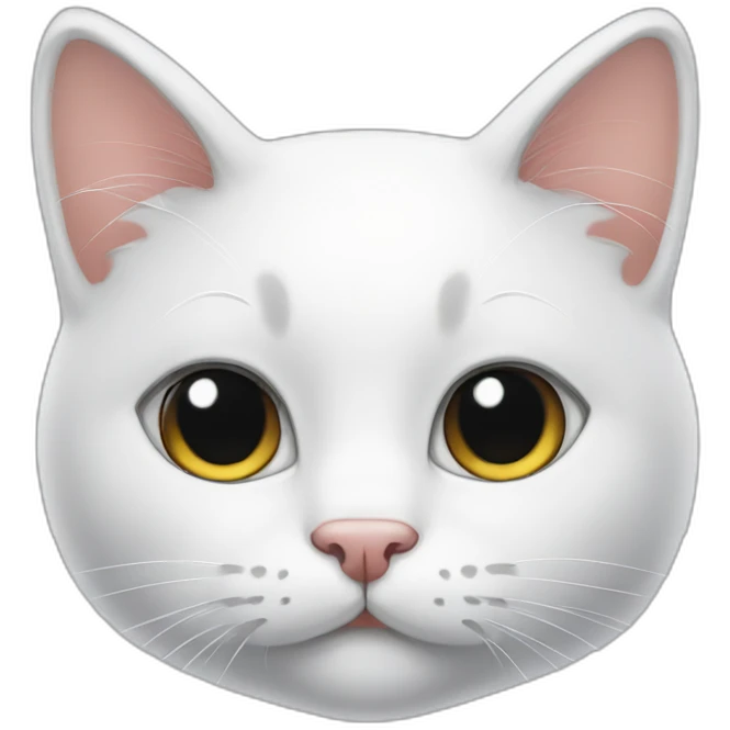 White blushing cat emoji