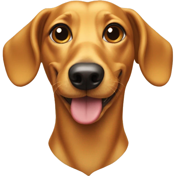 A golden Weiner dog  emoji