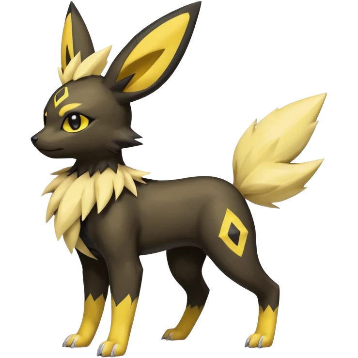 Umbreon-Jolteon-Fakemon-hybrid -fusion- full body emoji