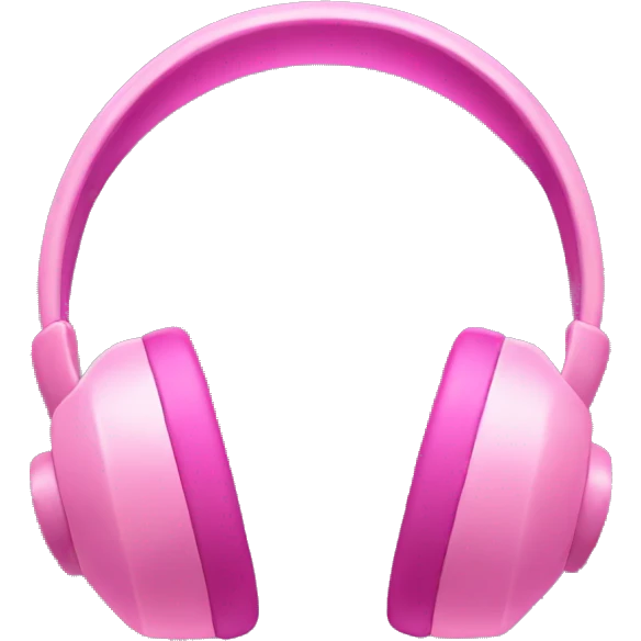 Pink headphones emoji