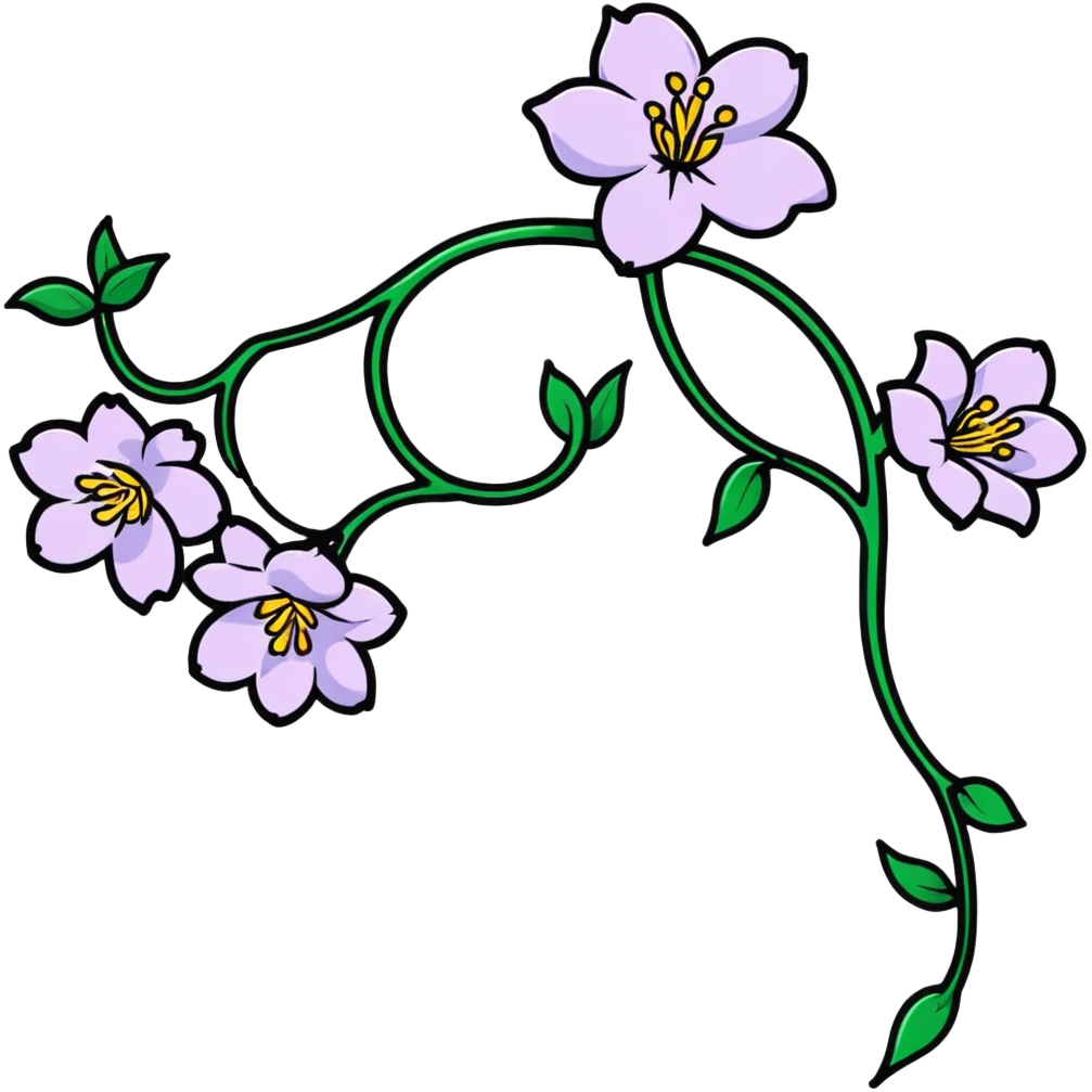 flowering vine with blooms emoji