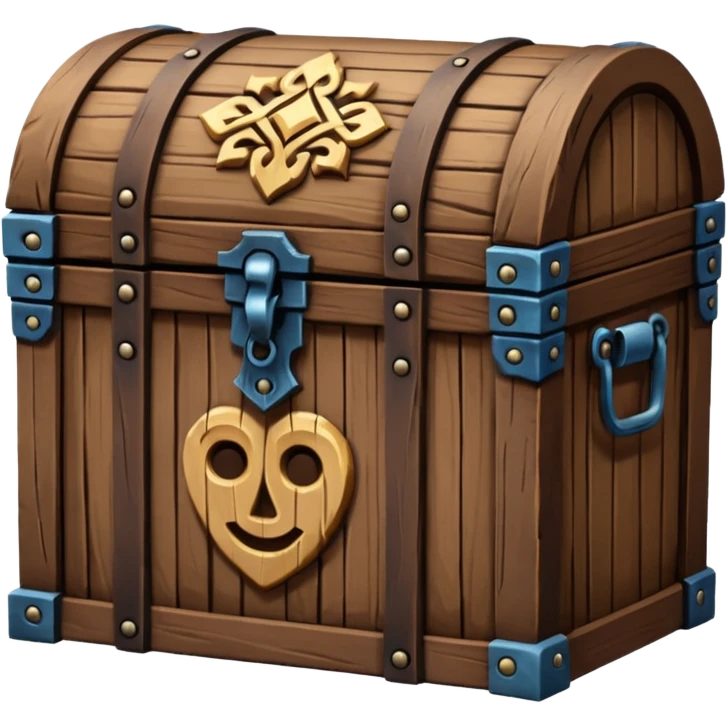 Pandora's box, wooden chest with ancient carvings emoji