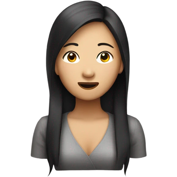 The Asian woman who is singing emoji