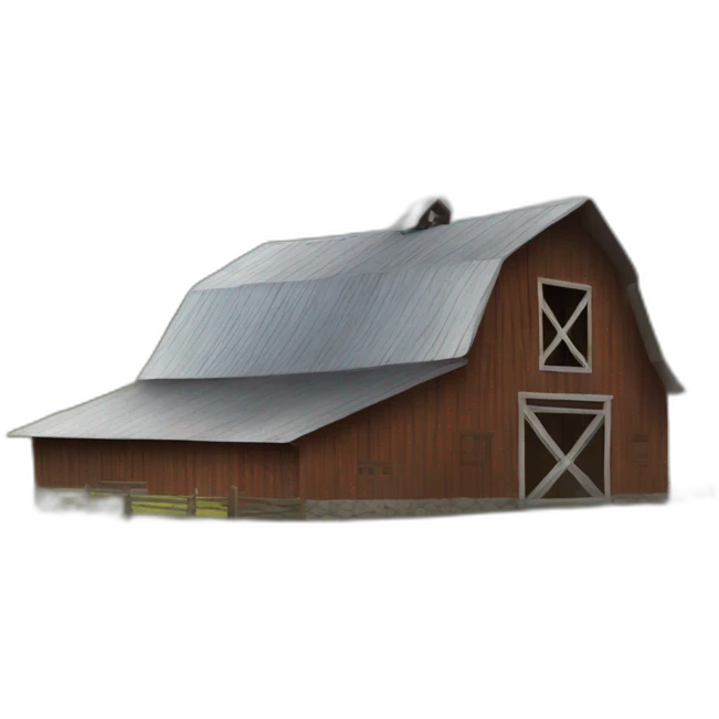 barn house in the mountains emoji