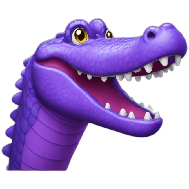 purple crocodille emoji