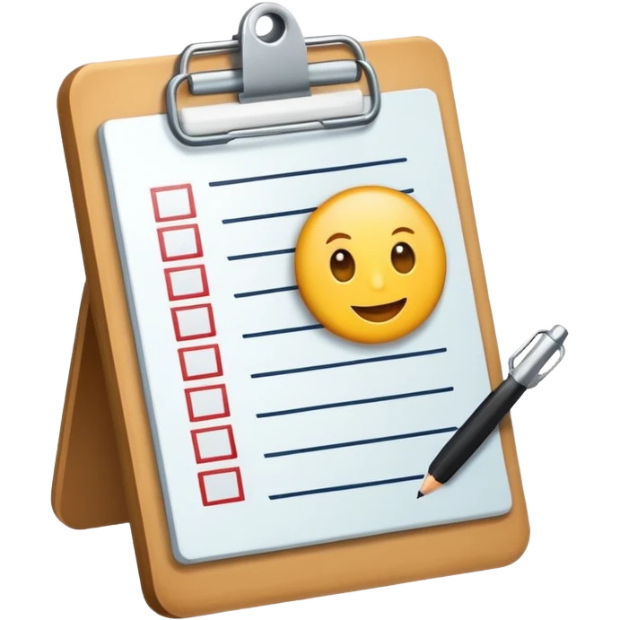 clipboard with a checkmark emoji