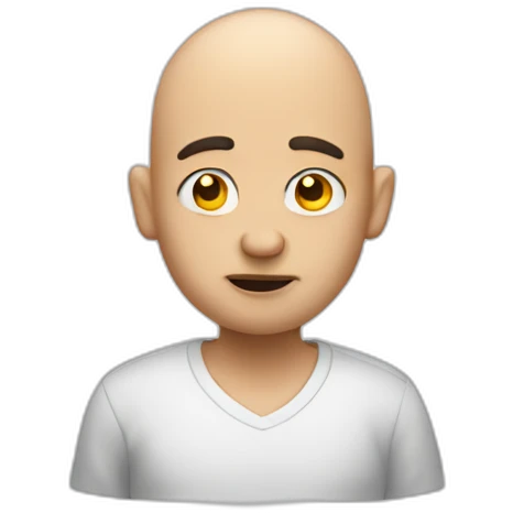 bald man shrugging emoji