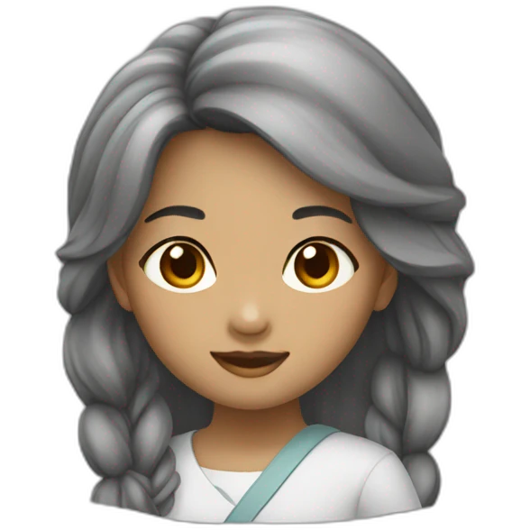 Two，girl，Black，Chinese emoji