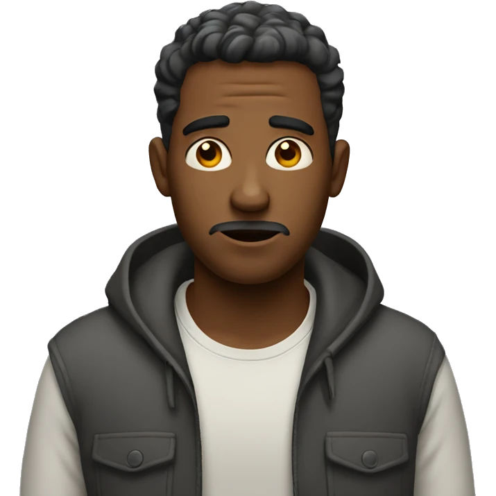 Guy looking concerned emoji