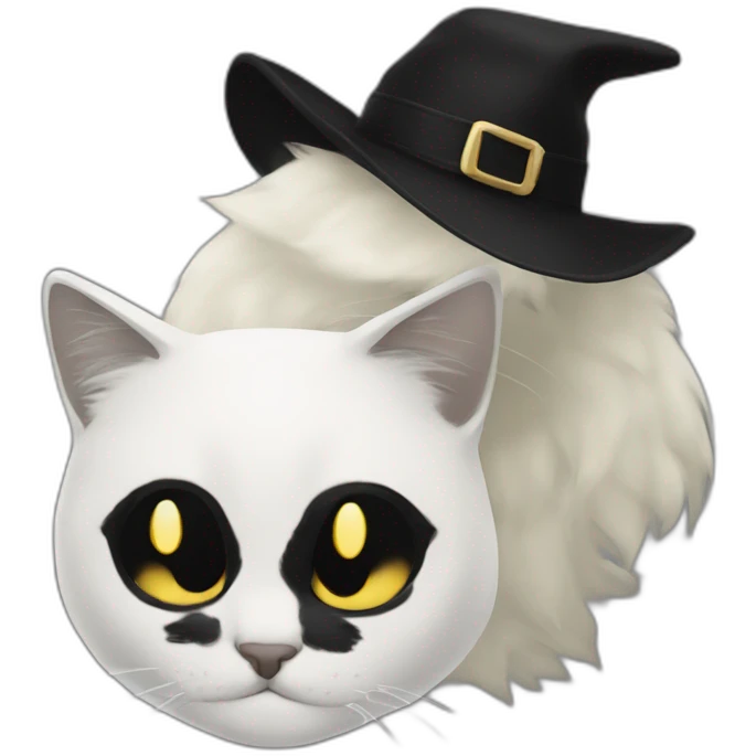 Chat noir et blanc emoji
