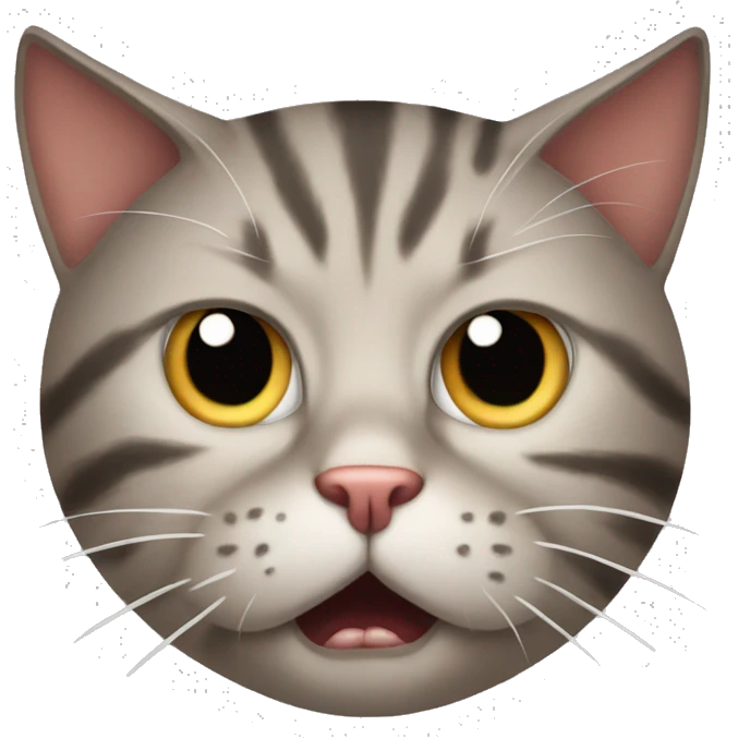 Cat getting mad emoji
