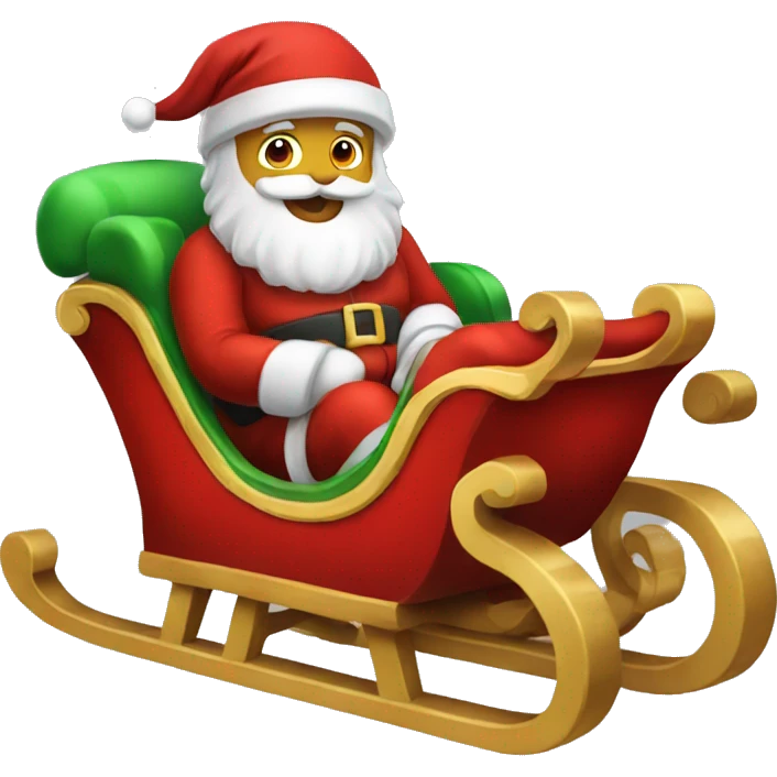 Santa's-sleigh emoji