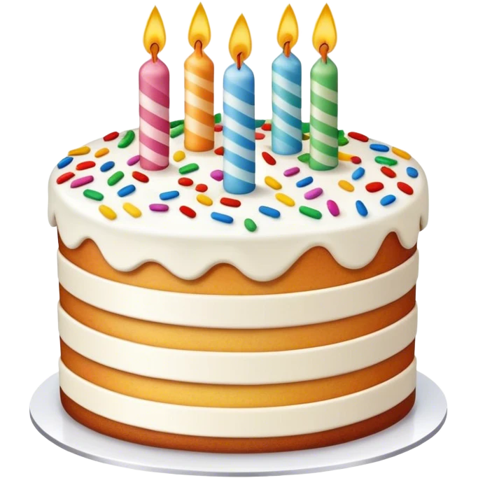 Birthday cake with sprinkles emoji