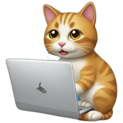 cat with laptop emoji