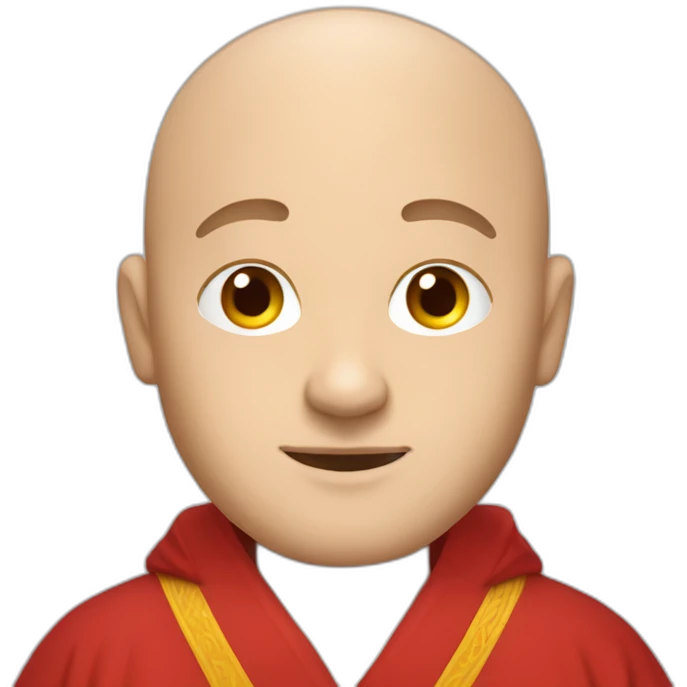 Caucasian Monk in red bathrobe emoji