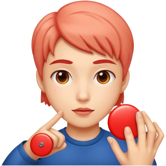 peach emoji and tap red emoji