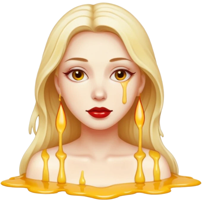 Woman dripping hot wax onto her own skin, controlled pain, ceremonial atmosphereWoman dripping hot wax onto her own skin, controlled pain, ceremonial atmosphere emoji
