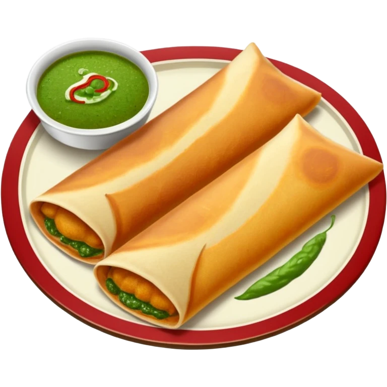 South Indian dosa with chutney emoji emoji