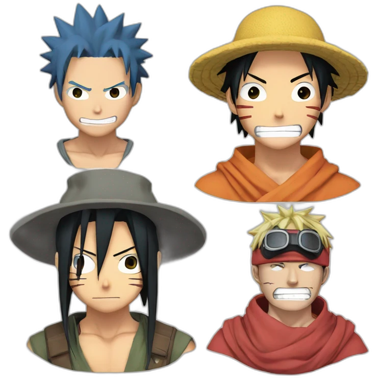 Naruto et Luffy emoji