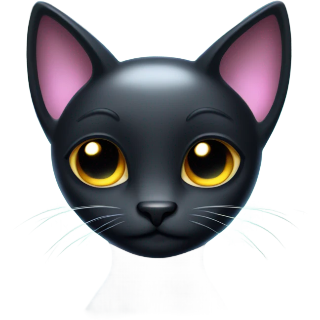 Glittery black cat emoji