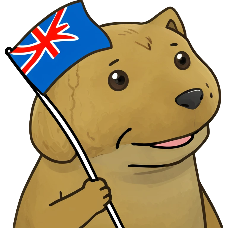 Biscuit with flag emoji