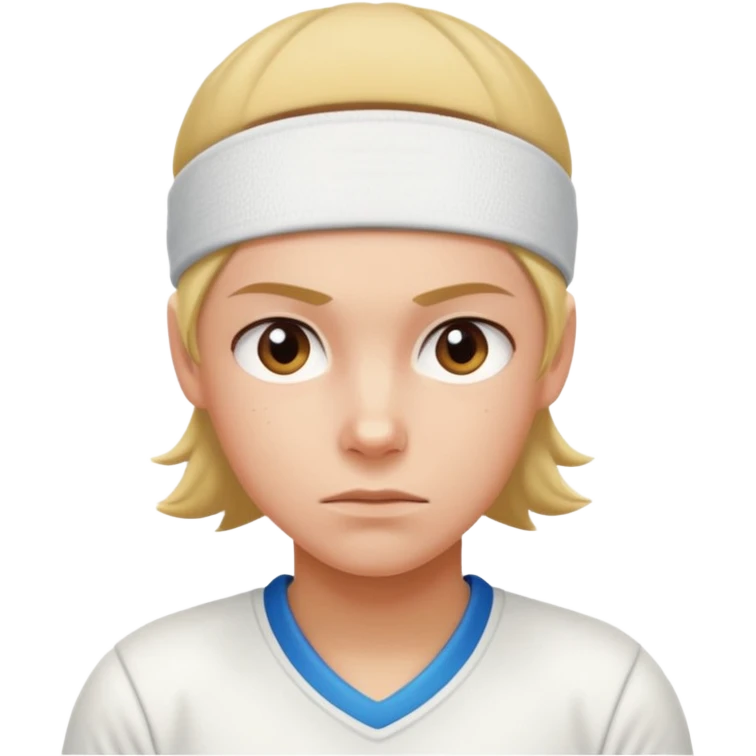 Tennis player with white sweatband emoji