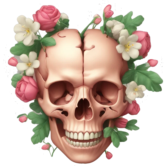Anatomical hart with flowers emoji
