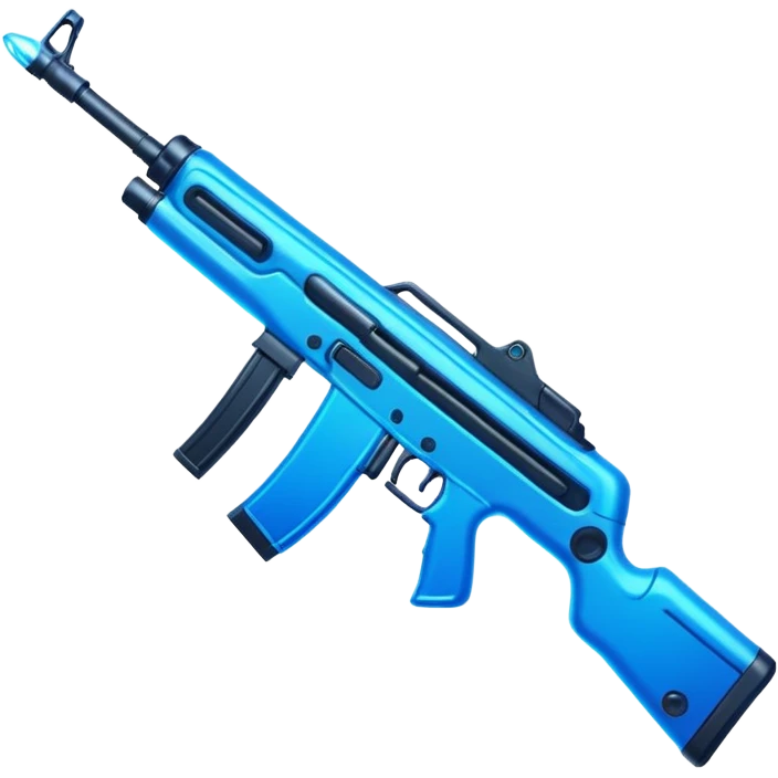 A cool neon rifle emoji