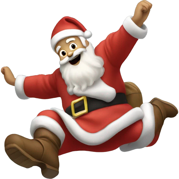Santa falling emoji
