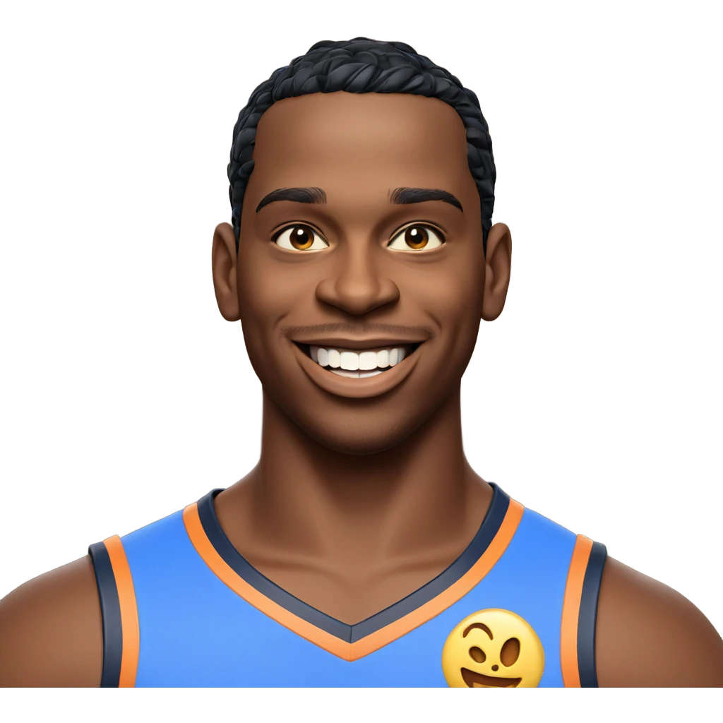 smiling dark-skinned male portrait emoji