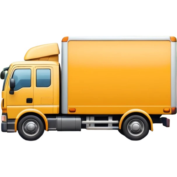 Lorry going too fast down a road emoji