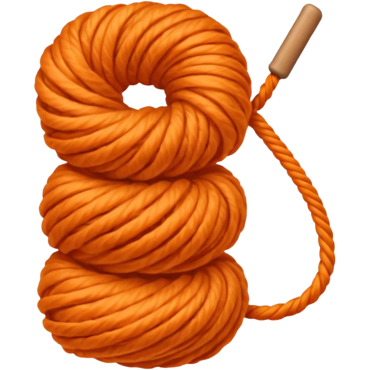 orange yarn on a bobbin emoji