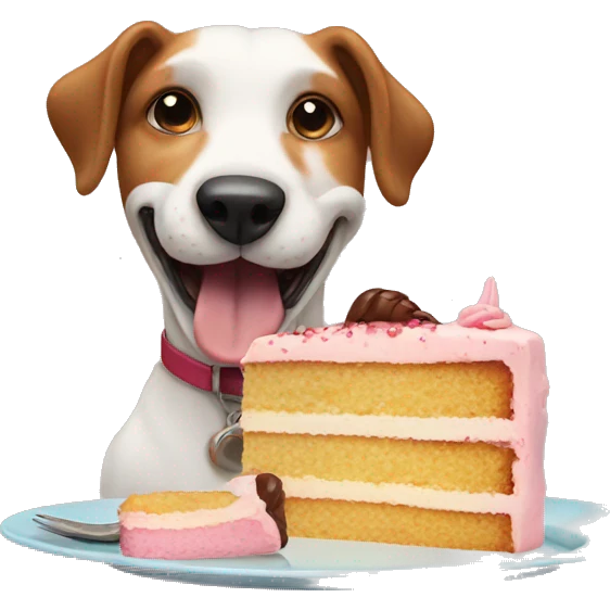 dog eating cake  emoji