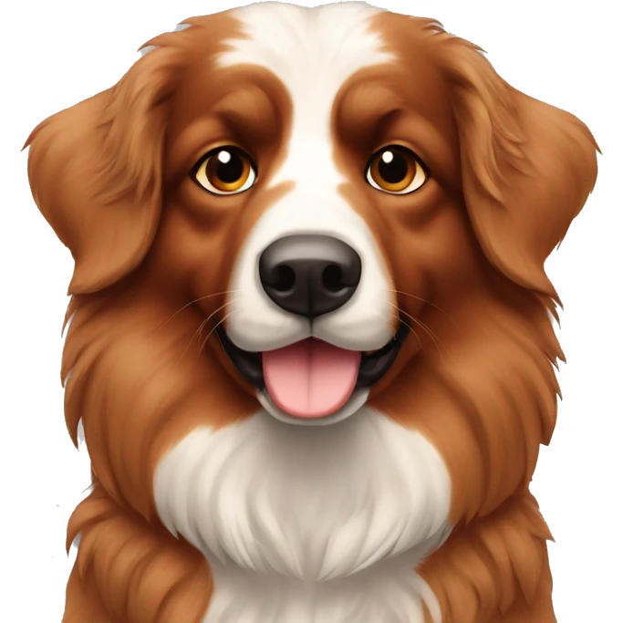 Berger australien 3 couleur rouge emoji