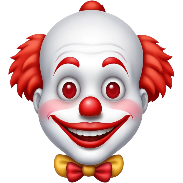 The shy clown emoji